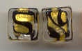10x10MM Cubes with Black Swirls & Gold Foil